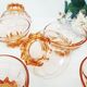 Lot de 6 verres à champagne rose de années 70