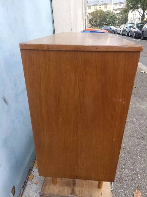 Vintage light oak chest of drawers