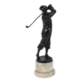 Statue en bronze du joueur de golf Harry Vardon des années 1920, Richard Thuss, Argentor Vienne