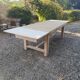 Solid oak farmhouse table with extension