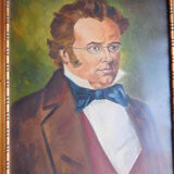 Portrait of Franz Schubert signed Fv Heyer dated 1929