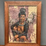Maitree Siriboon “Mother and Child”. Oil painting.