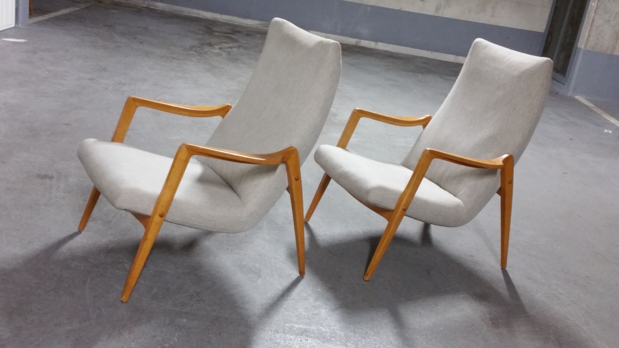 Scandinavian armchair danish feet years 50 compass