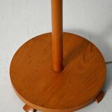 Lampadaire scandinave de style Mid-Century en chêne et métal