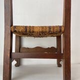 Wood and straw children's chair