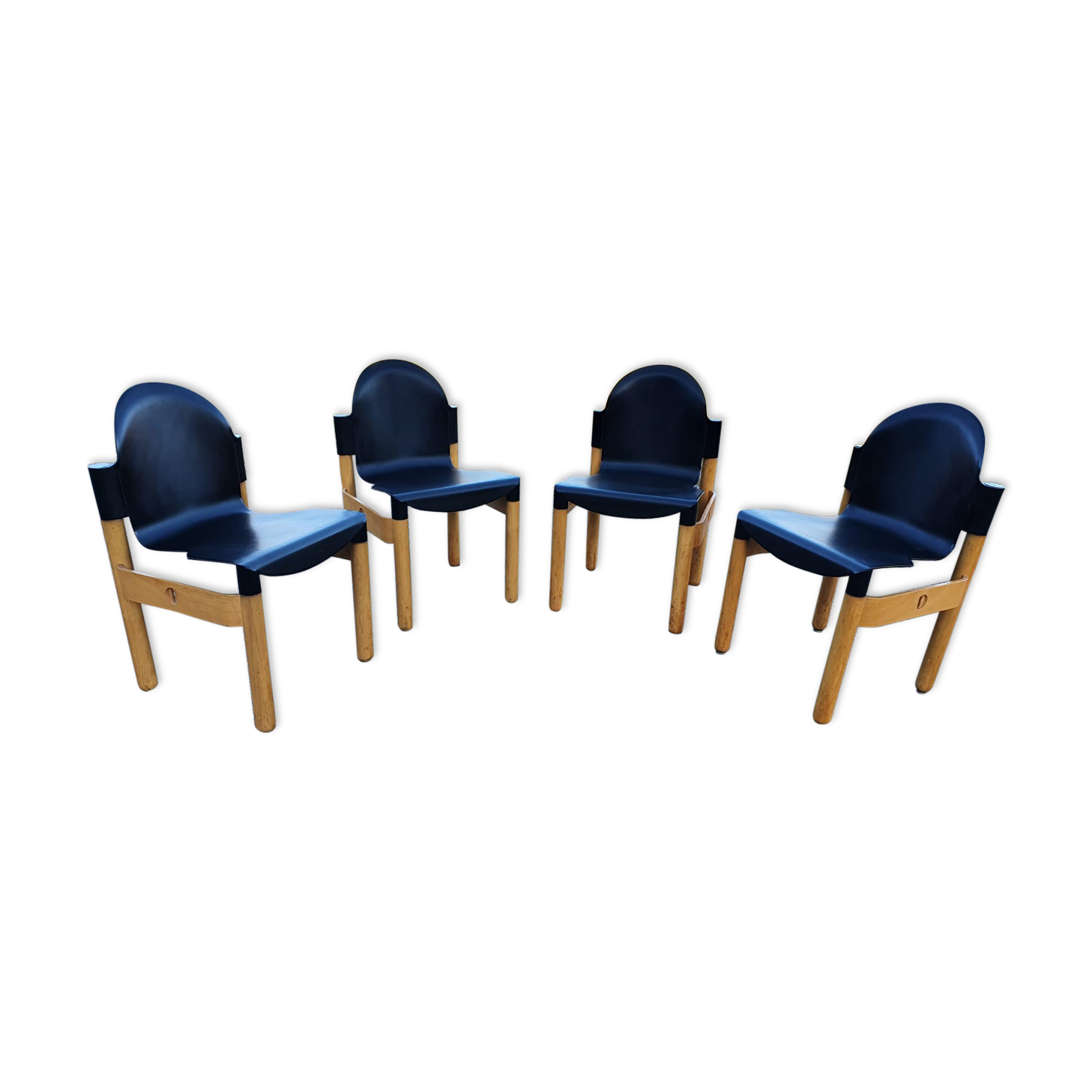 Set of 4 Flex chairs by Gerd Lange for Thonet 1977