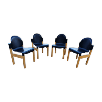 Set of 4 Flex chairs by Gerd Lange for Thonet 1977