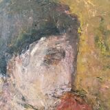 Portrait expressionniste suédois « Tendre » encadré 1965
