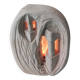 Sculpted stone lamp by Arsène Galisson