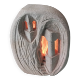 Sculpted stone lamp by Arsène Galisson