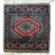 Vintage carpet Uzbek Bukhara handmade 31cm x 33cm 1960s, 1C769