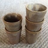 Series of 5 sandstone cups