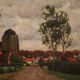 Great landscape painting signed G. V. Hoven and dated 1918