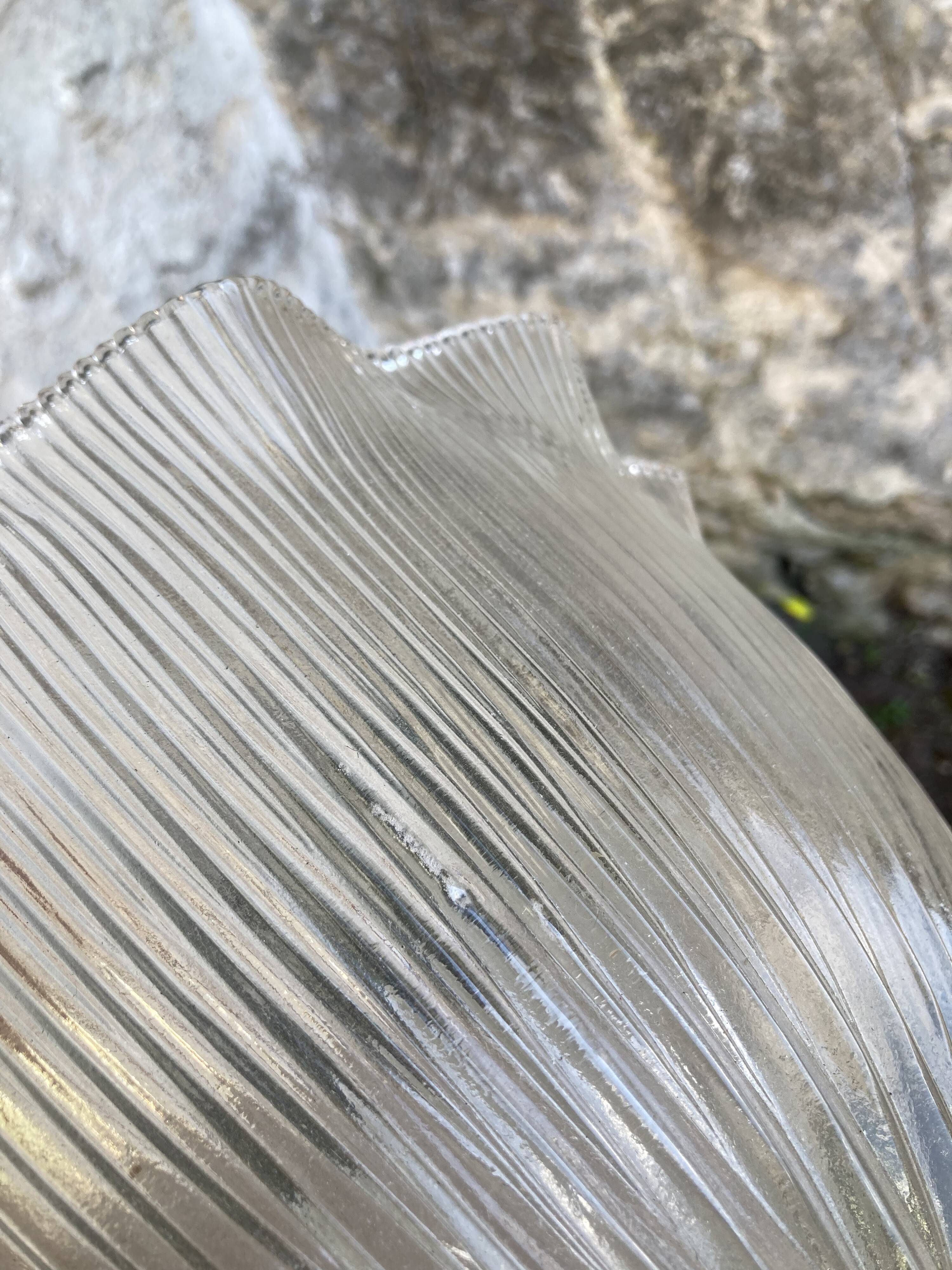 Abat jour en verre vintage