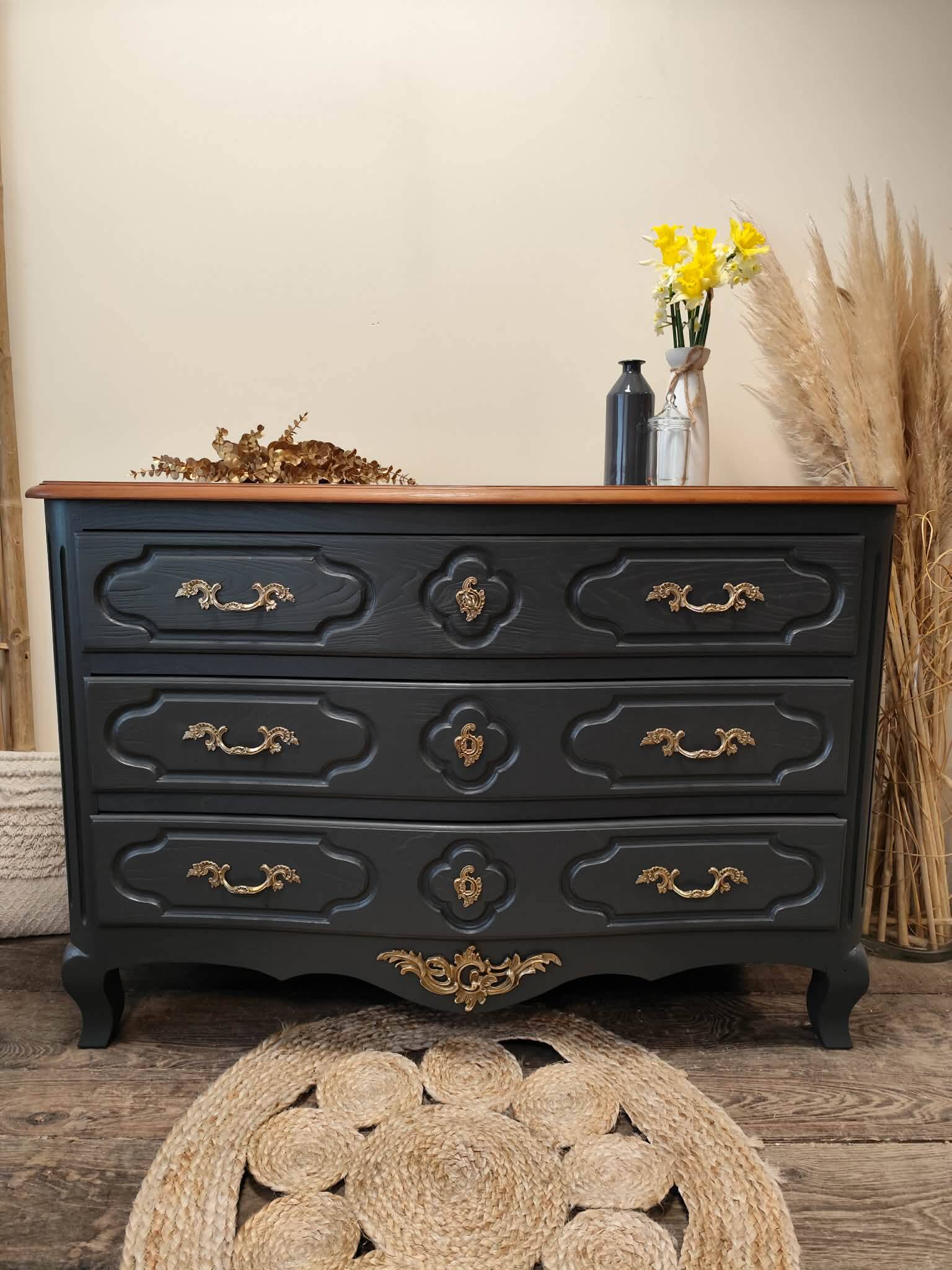 Birch wood chest of drawers