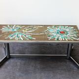 Ceramic and chrome coffee table