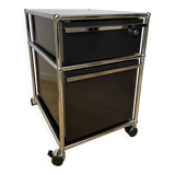 USM Haller wheeled caisson in Graphite Black