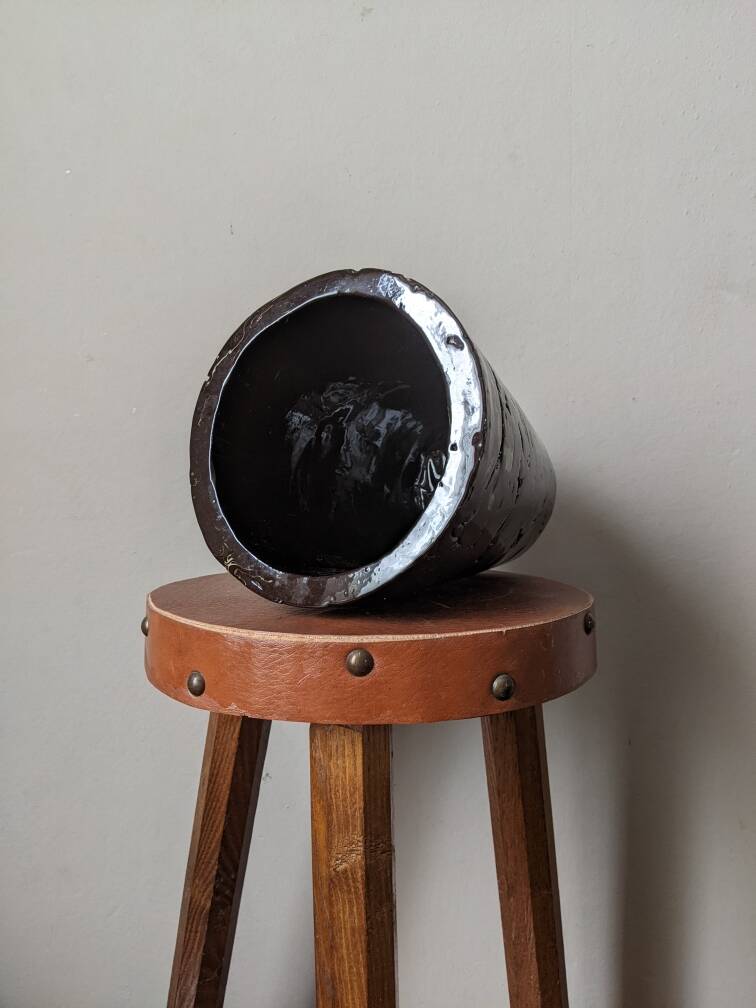 Ceramic vase, handmade pottery, contemporary design, country decor