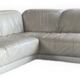 Corner sofa, white leather sofa