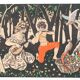 Tapisserie Allégorie du Printemps, imprimée sur toile, France, 1960s