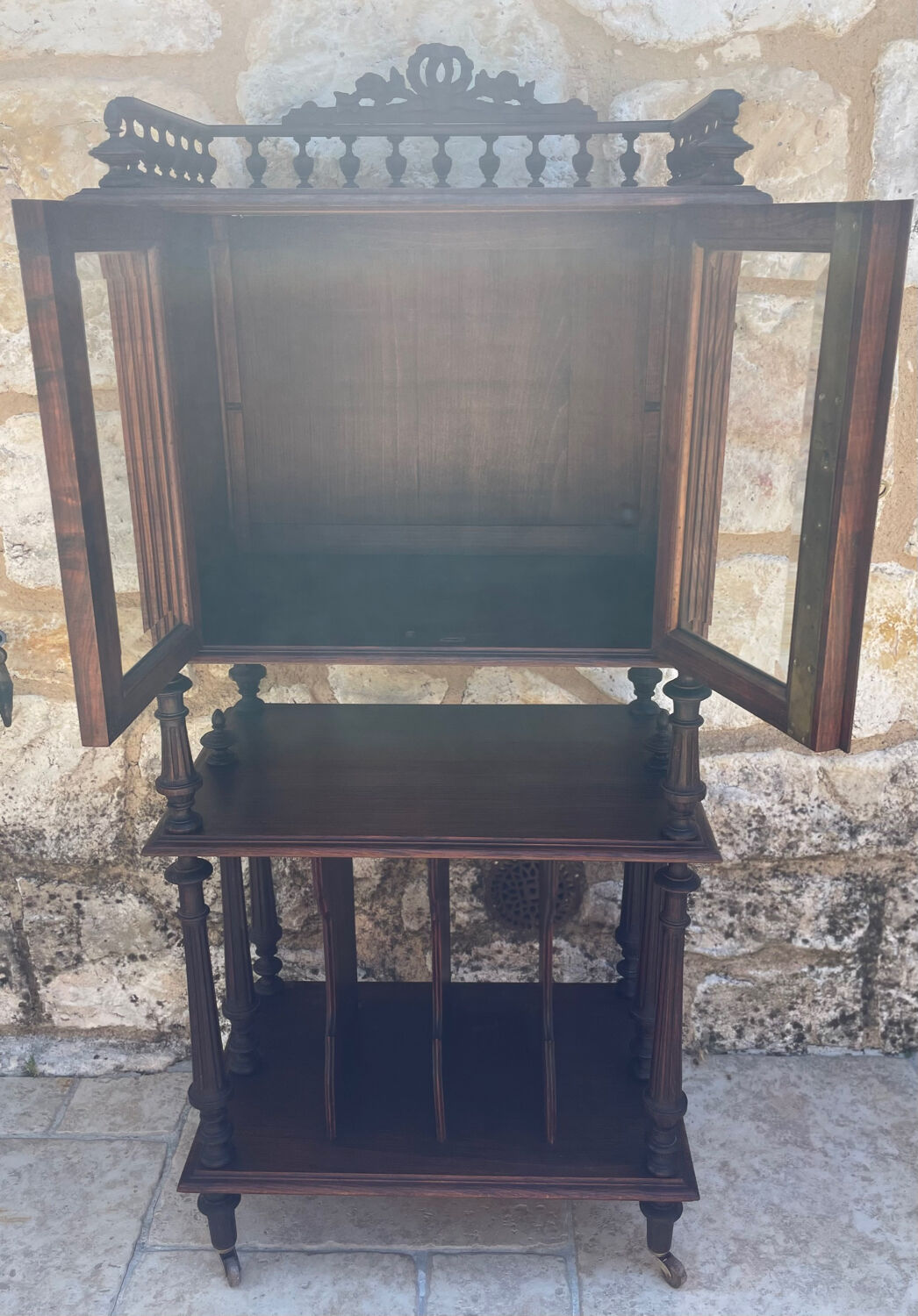Napoleon III Style Mahogany Music Cabinet