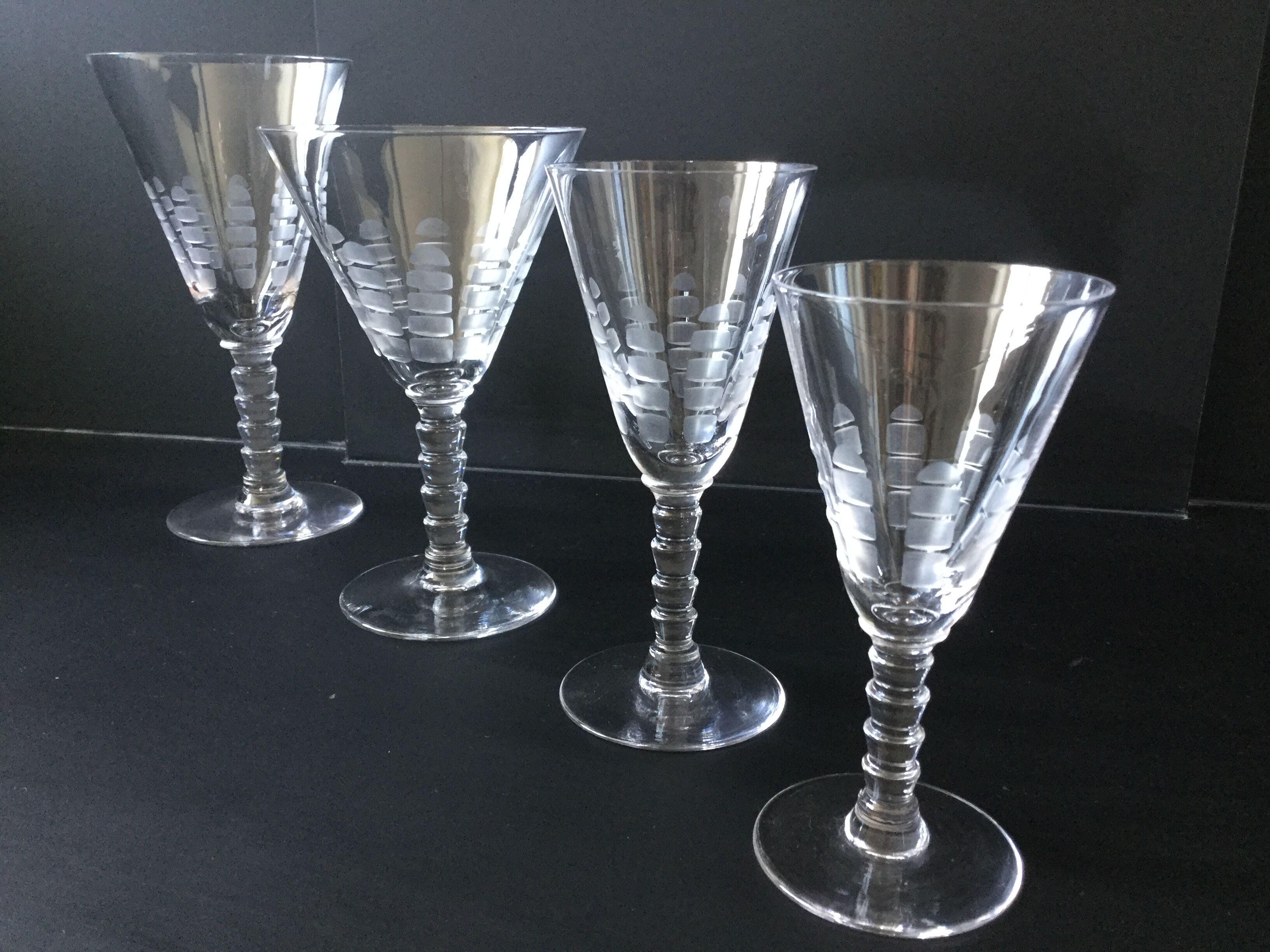 Art deco palm glass