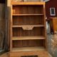 Large antique bookcase in raw solid oak