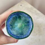 Vase vintage scandinave bleu et vert de Benny Motzfeldt pour Randsfjord