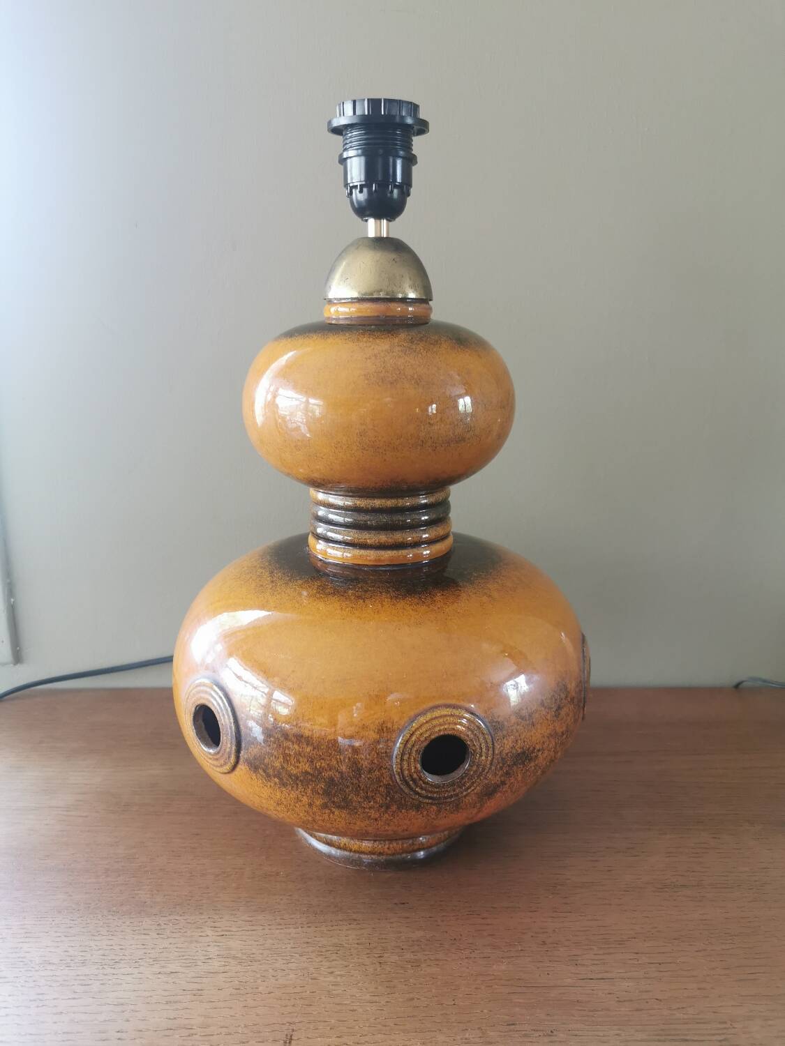 Vintage ceramic lamp base from the 70s