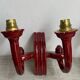 Art Deco ceramic wall lights, adjustable arms