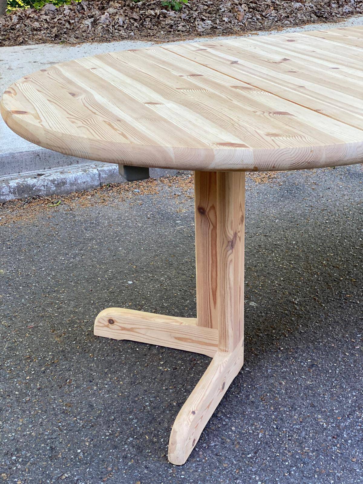 Rainer Daumiller extendable round table for Hirtshals Sawaerk 1970 200cm