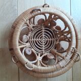 Duo of rattan baskets