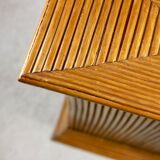 Pair of rattan pedestals 60s