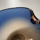 Blue and amber Murano glass ashtray/trinket dish 1960-70