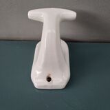 Coat rack in white art deco porcelain