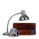 Articulated desk lamp in chrome metal, circa 1960.