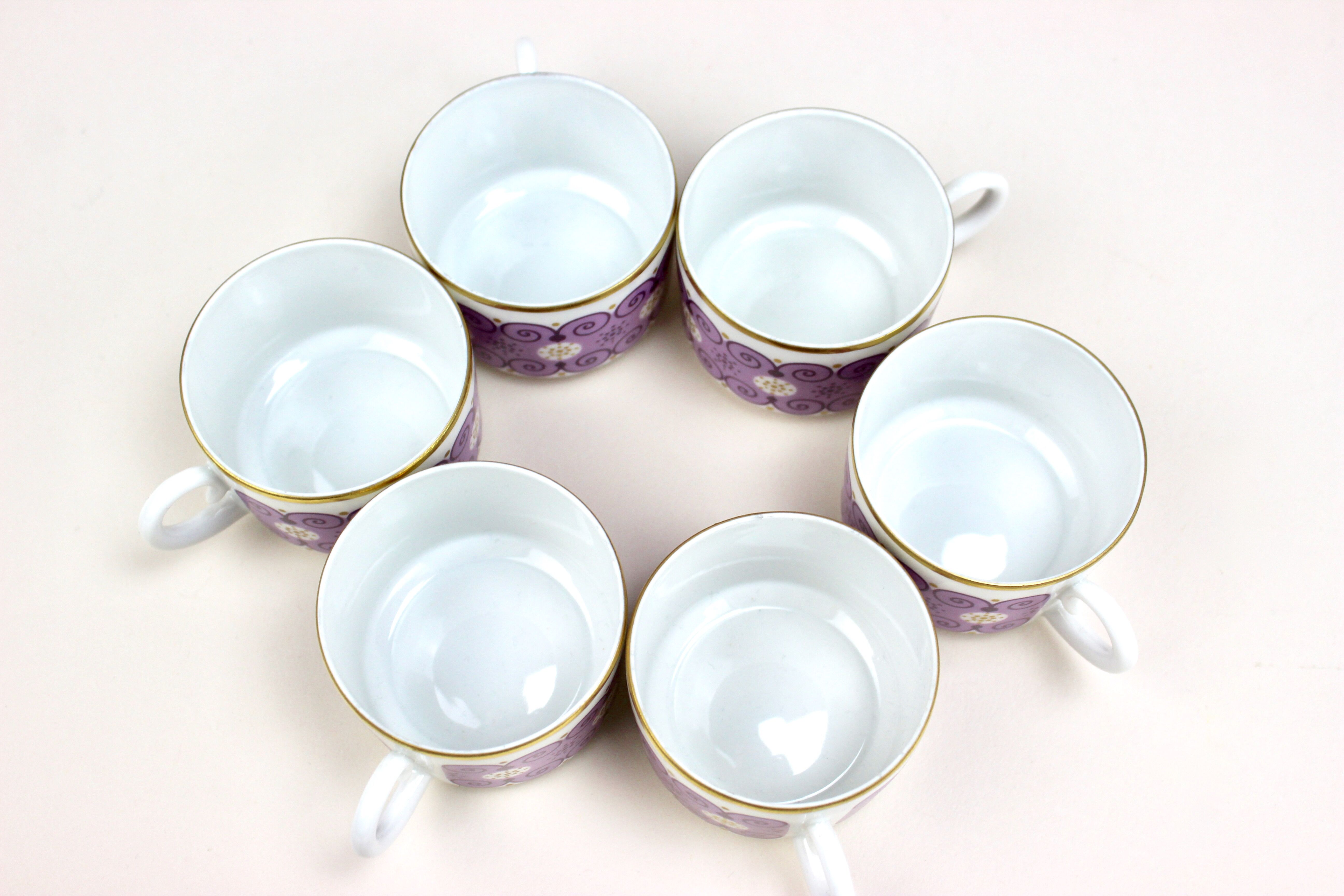 Mid Century Freiberger porcelain diamond, espresso tableware