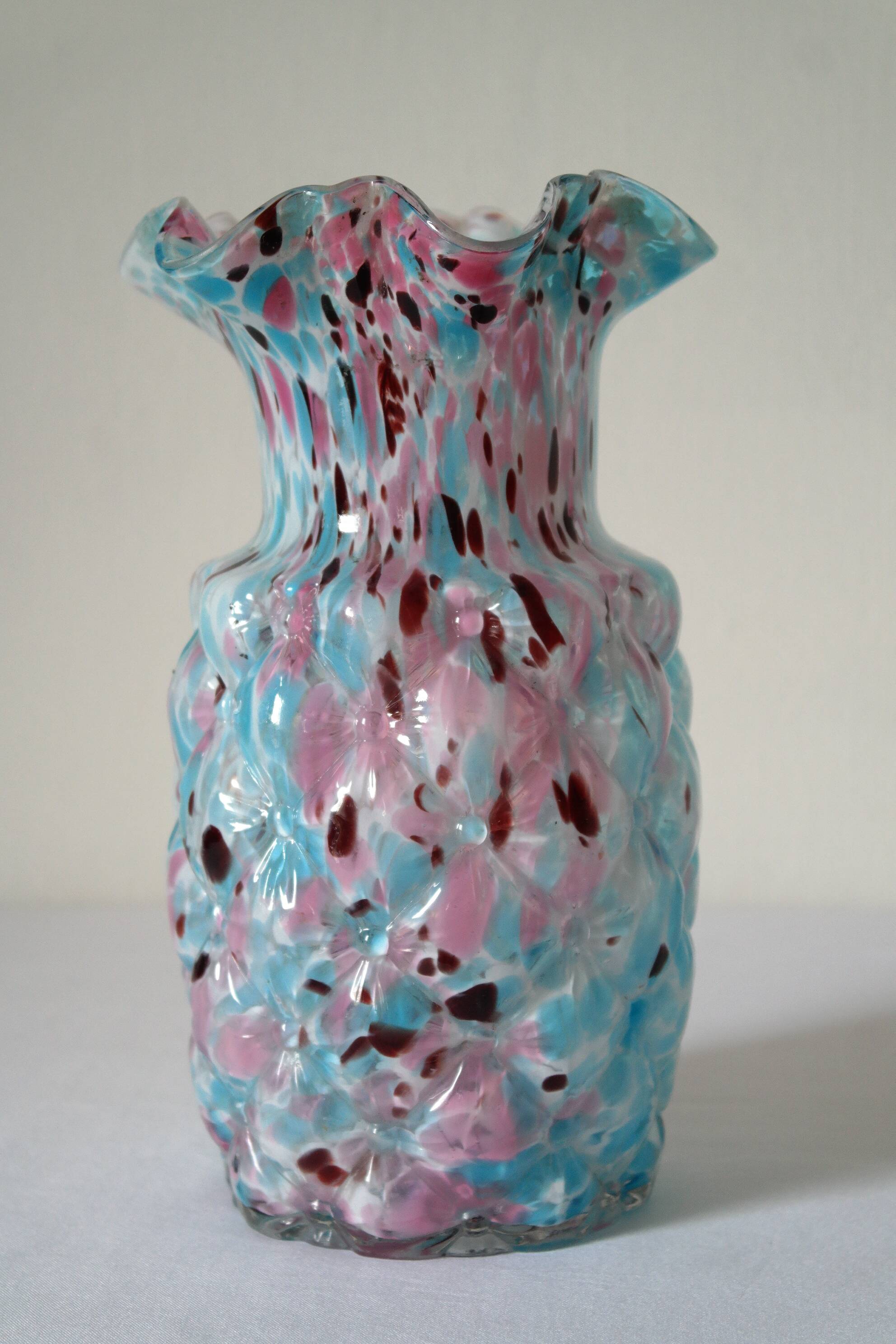 Blue Clichy glasswork vase