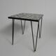 Side table with tiles, side table with 225 mini tiles, 1950s.