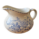 Art deco, broc pitcher iron earth bouquets creil montereau