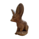 Sculpture of a fennec in plaster painted by Maxime Fillon.