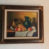 Still life with fruit signed Leroux