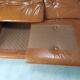 Scandinavian fawn leather sofa