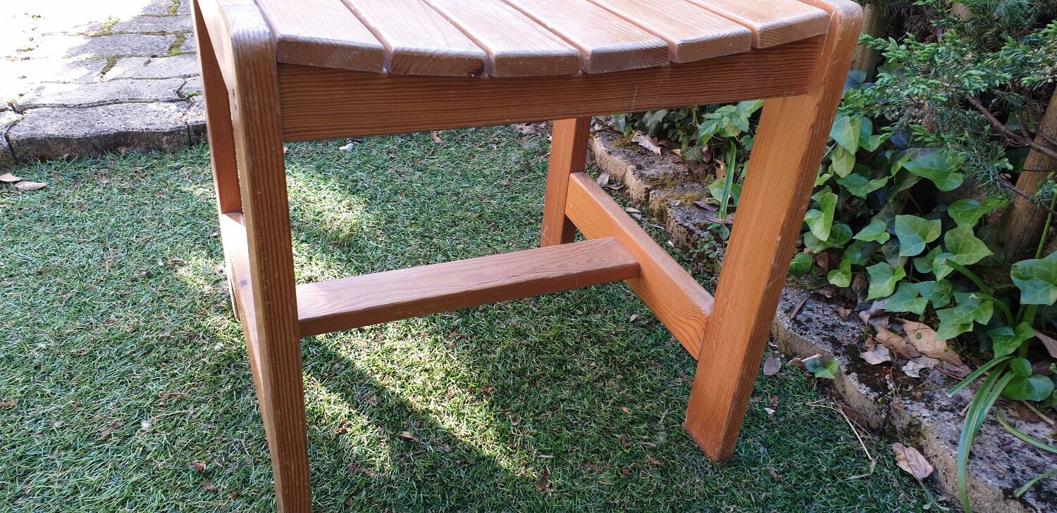 Vintage pine chair armchair from the 70s