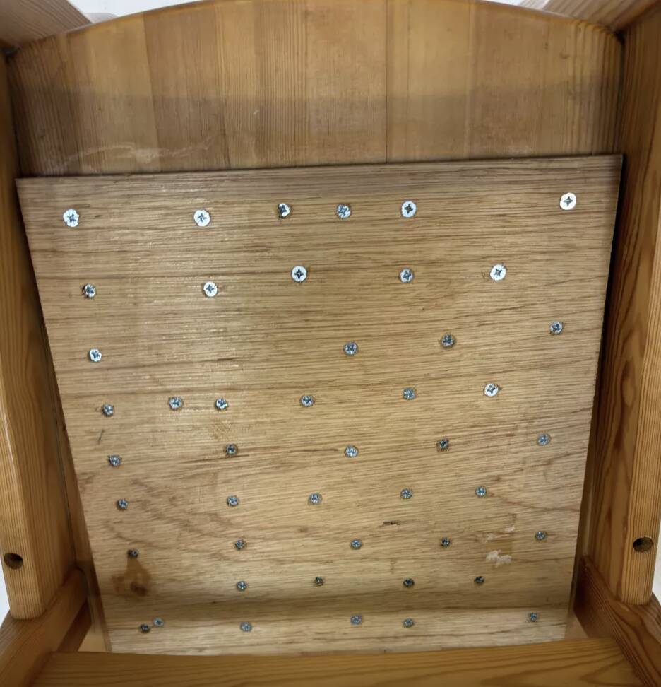 Vintage set of four pinewood chairs Rainer Daumiller minimalist design