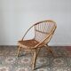 Trio de fauteuils rotin vintage