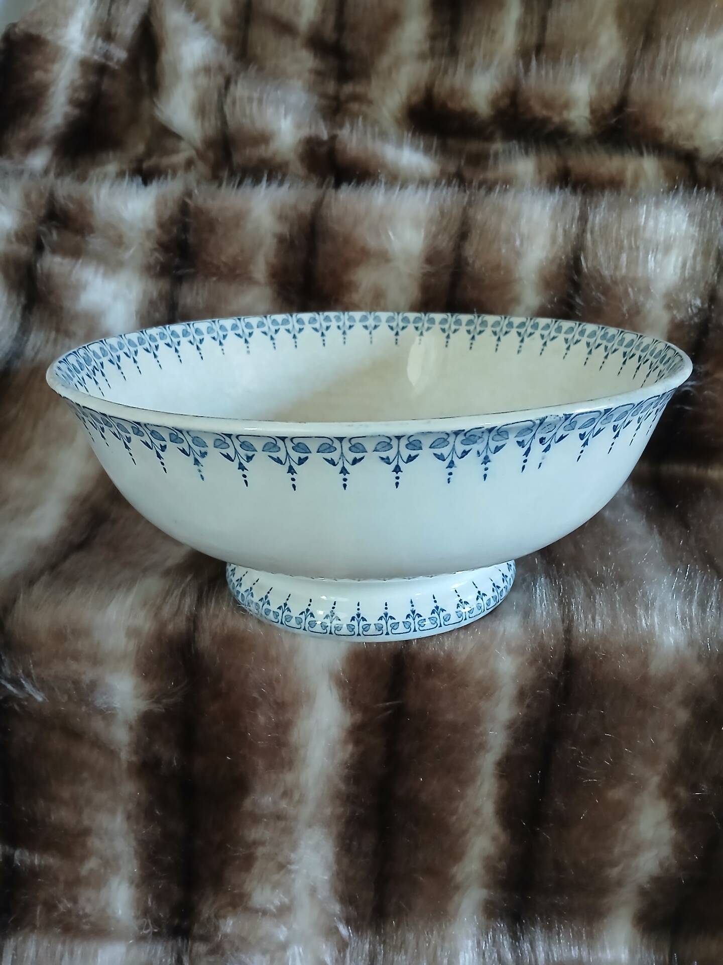 Old earthenware salad bowl