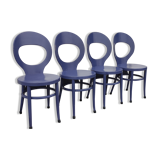 Series of 4 vintage Baumann chairs model Mouette