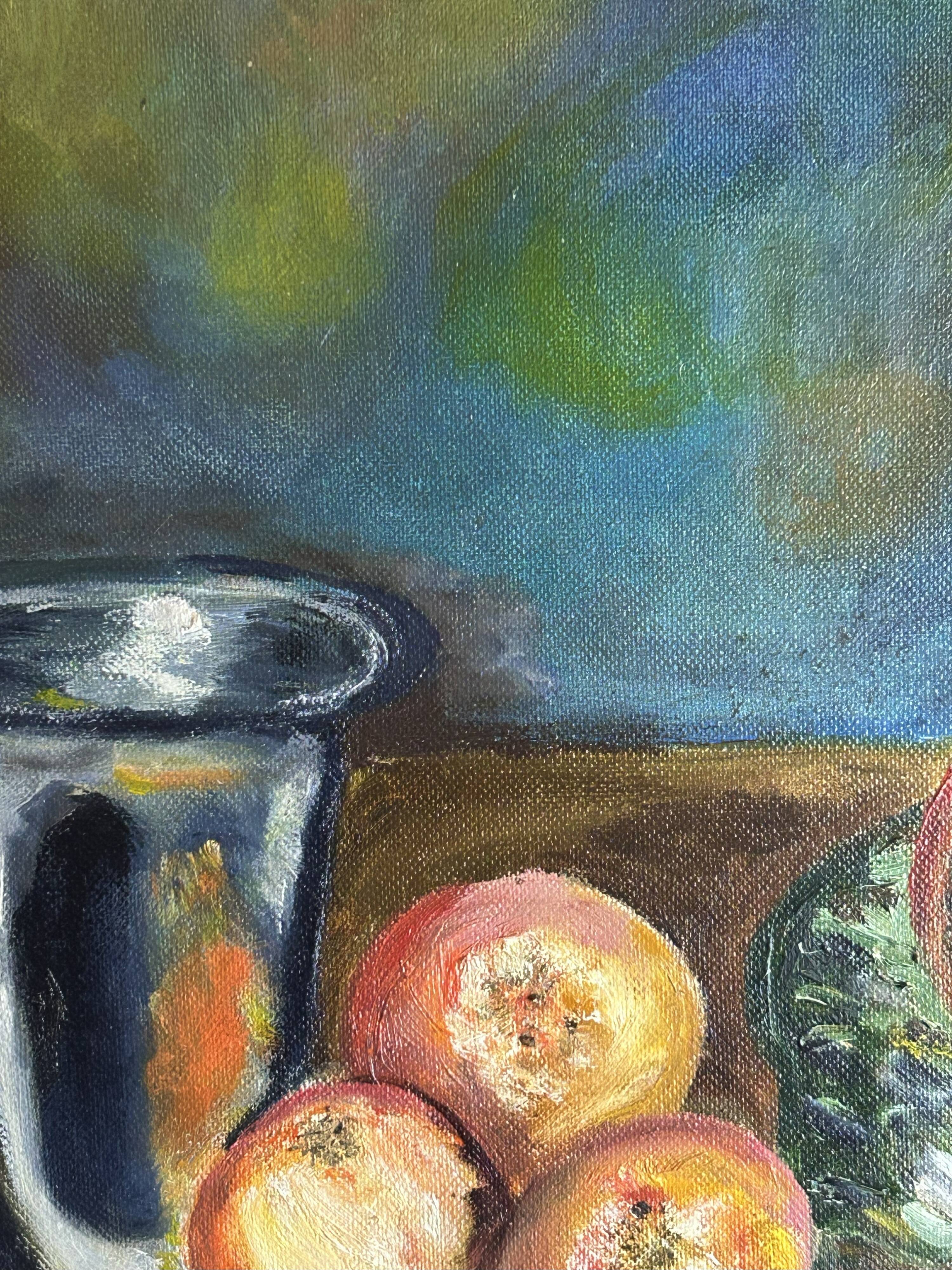 Modern School, 20th Century - Oil on canvas - Still life with fruit - 1999