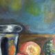 Ecole Moderne XXème - Huile sur toile - Nature morte aux fruits - 1999